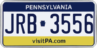PA license plate JRB3556