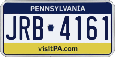 PA license plate JRB4161