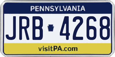 PA license plate JRB4268