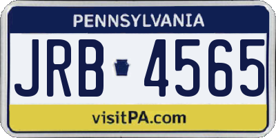 PA license plate JRB4565