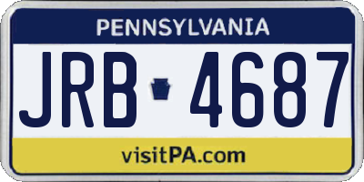 PA license plate JRB4687