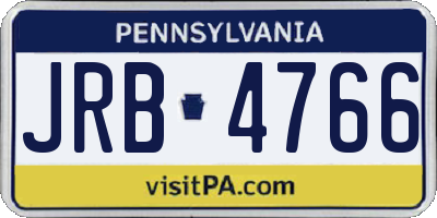PA license plate JRB4766