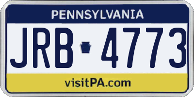 PA license plate JRB4773