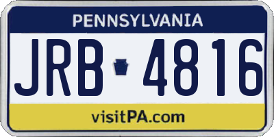 PA license plate JRB4816