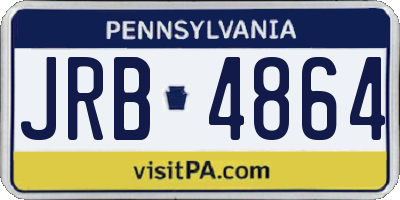 PA license plate JRB4864