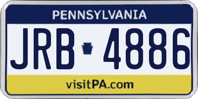 PA license plate JRB4886