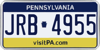 PA license plate JRB4955