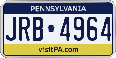PA license plate JRB4964