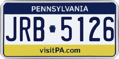 PA license plate JRB5126