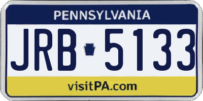 PA license plate JRB5133