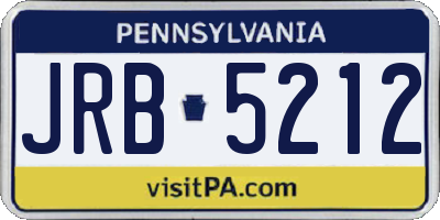 PA license plate JRB5212