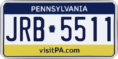 PA license plate JRB5511