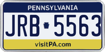 PA license plate JRB5563