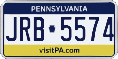 PA license plate JRB5574
