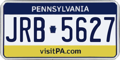 PA license plate JRB5627