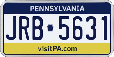 PA license plate JRB5631