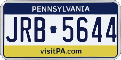 PA license plate JRB5644