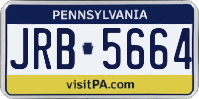 PA license plate JRB5664