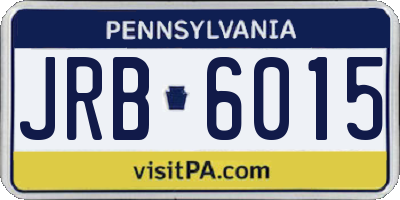 PA license plate JRB6015