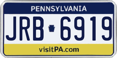 PA license plate JRB6919