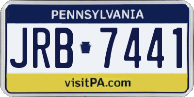 PA license plate JRB7441