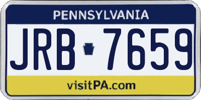 PA license plate JRB7659