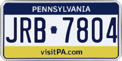PA license plate JRB7804
