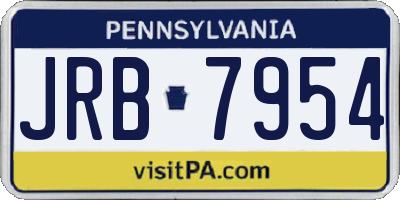 PA license plate JRB7954