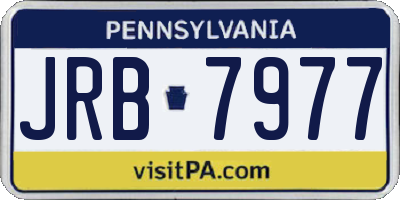PA license plate JRB7977