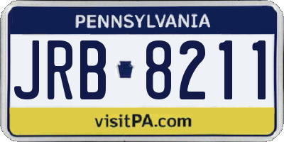 PA license plate JRB8211
