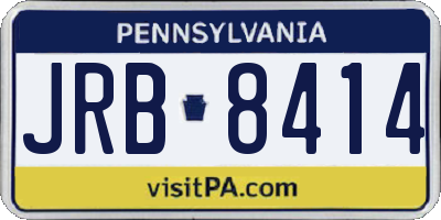 PA license plate JRB8414