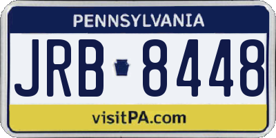 PA license plate JRB8448
