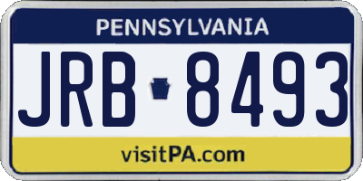 PA license plate JRB8493