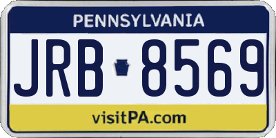 PA license plate JRB8569