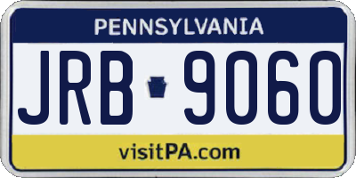 PA license plate JRB9060