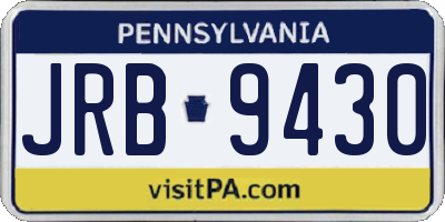 PA license plate JRB9430
