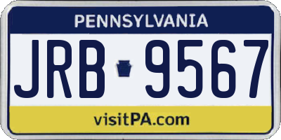 PA license plate JRB9567