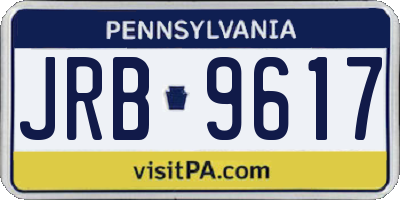 PA license plate JRB9617