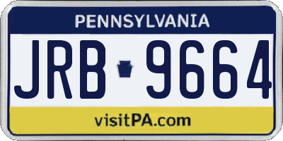 PA license plate JRB9664