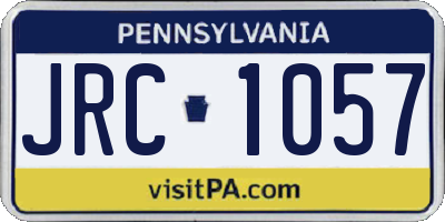 PA license plate JRC1057