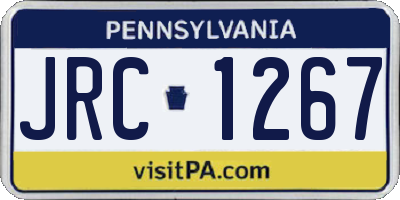 PA license plate JRC1267