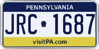 PA license plate JRC1687