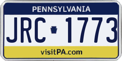 PA license plate JRC1773