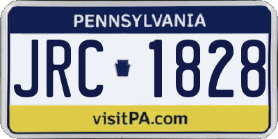 PA license plate JRC1828