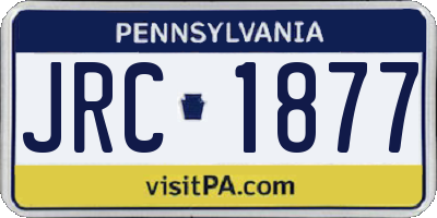 PA license plate JRC1877