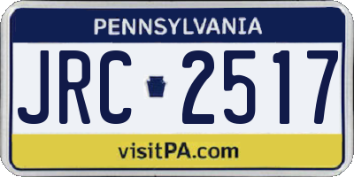 PA license plate JRC2517