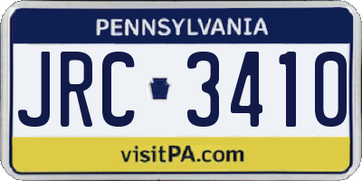 PA license plate JRC3410