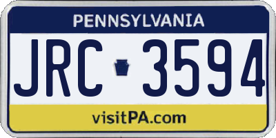 PA license plate JRC3594