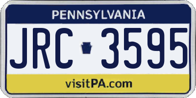 PA license plate JRC3595