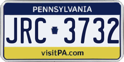 PA license plate JRC3732